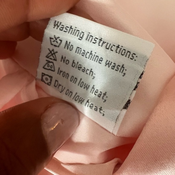 HEBEOS pink A-Line/Princess Sleeveless V-neck Short/Mini Satin Dresses - Picture 7 of 12